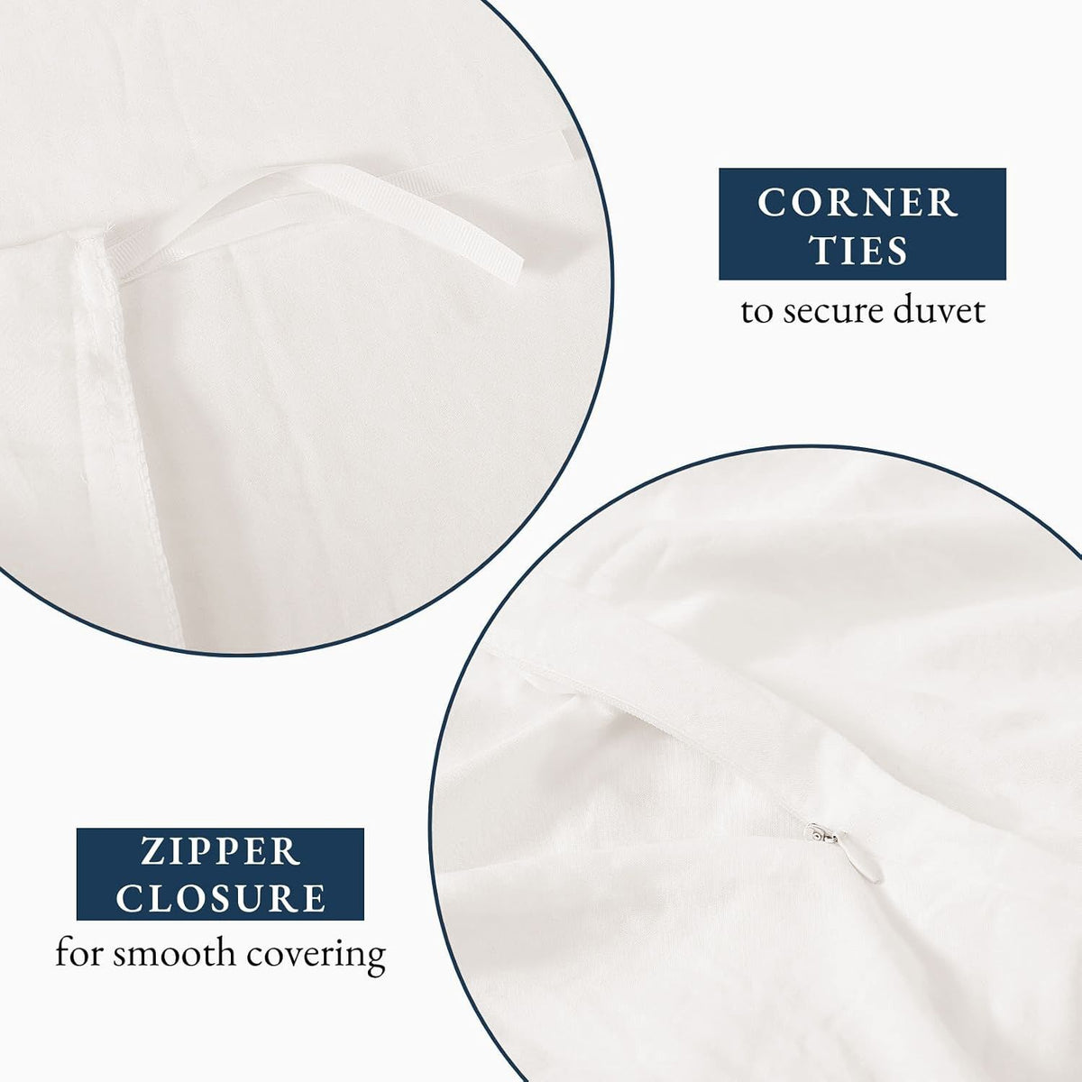 Hotel Soft Microfiber Duvet Cover Set-2000TC Quilt Cover Set & Pillowcases -1 Donna Cover Zipper Closure & 1 x Pillowcases-Breathable Bedding - Wrinkle, Fade, Stain Resistant(Raw white,King Single)