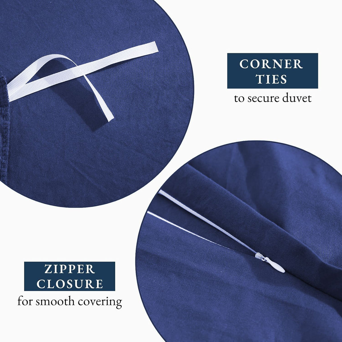 Hotel Soft Microfiber Duvet Cover Set-2000TC Quilt Cover Set & Pillowcases -1 Donna Cover Zipper Closure & 1 x Pillowcases-Breathable Bedding - Wrinkle, Fade, Stain Resistant(Royal blue,Queen)