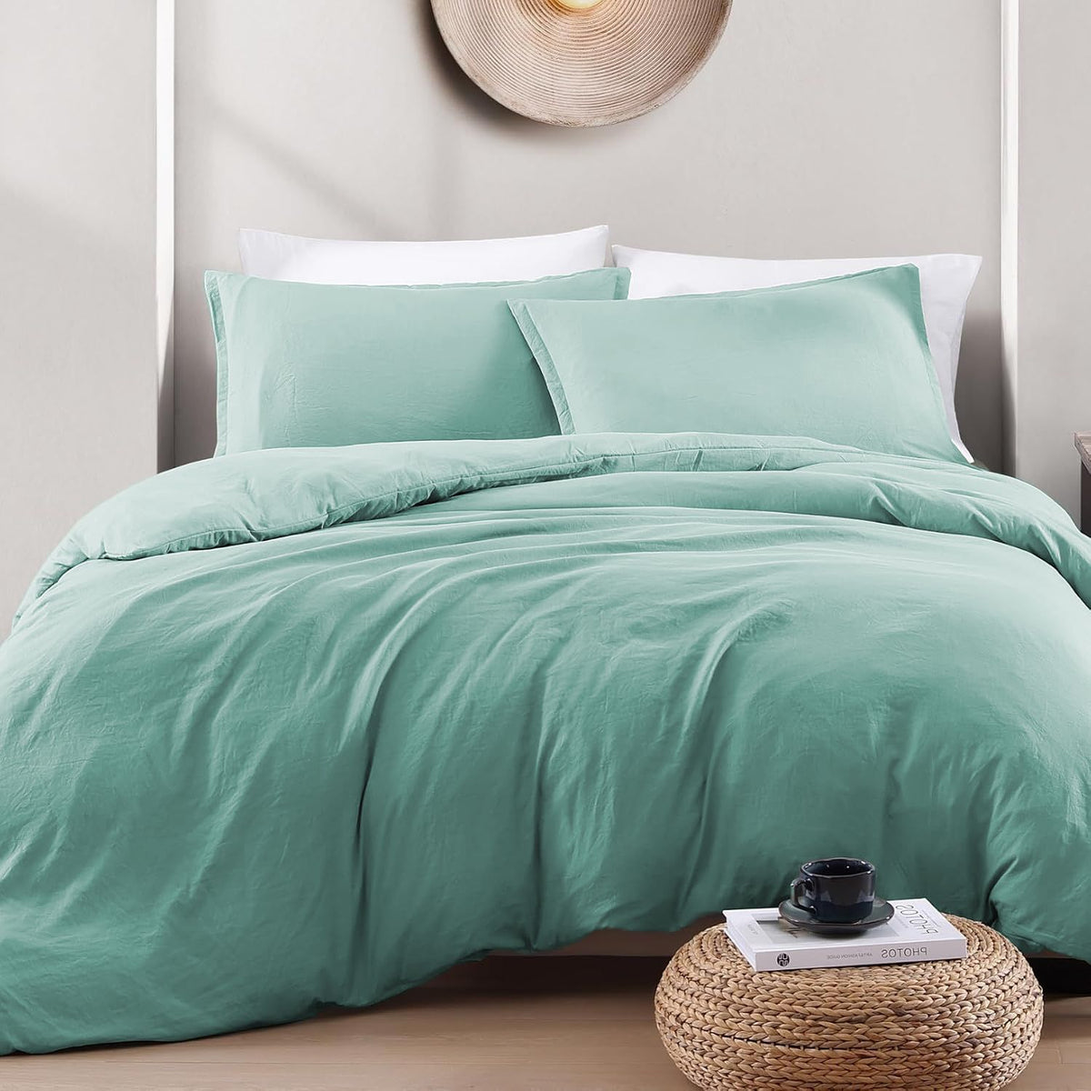 Hotel Soft Microfiber Duvet Cover Set-2000TC Quilt Cover Set & Pillowcases -1 Donna Cover Zipper Closure & 1 x Pillowcases-Breathable Bedding - Wrinkle, Fade, Stain Resistant(Ice Blue,Single)