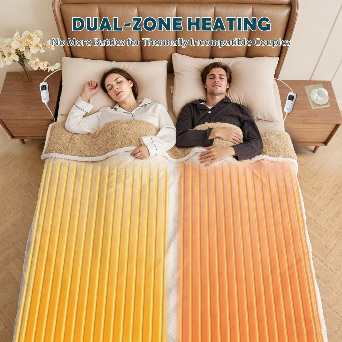 Heated Mattress Pad - Bedding Electric Blanket with 9 Heat Setting & 9-Hour Auto Off, Heated Mattress Pad-Machine Washable Fully Fitted Heating Pad with Overheat Protection , 800GSM Non Woven Fabric-fitted sheet cover(Queen)