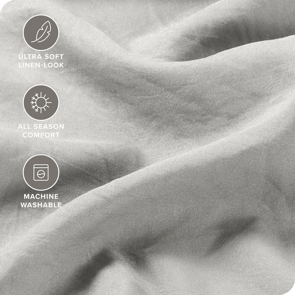 Hotel Quality Fitted Sheet - 1 Piece Fitted Sheet  -Breathable Bedding - Wrinkle, Fade, Stain Resistant- 16inch/40cm Deep Pocket Fitted Bed Sheet-Wrinkle and Fade Resistant,(Silver-gray,Double)