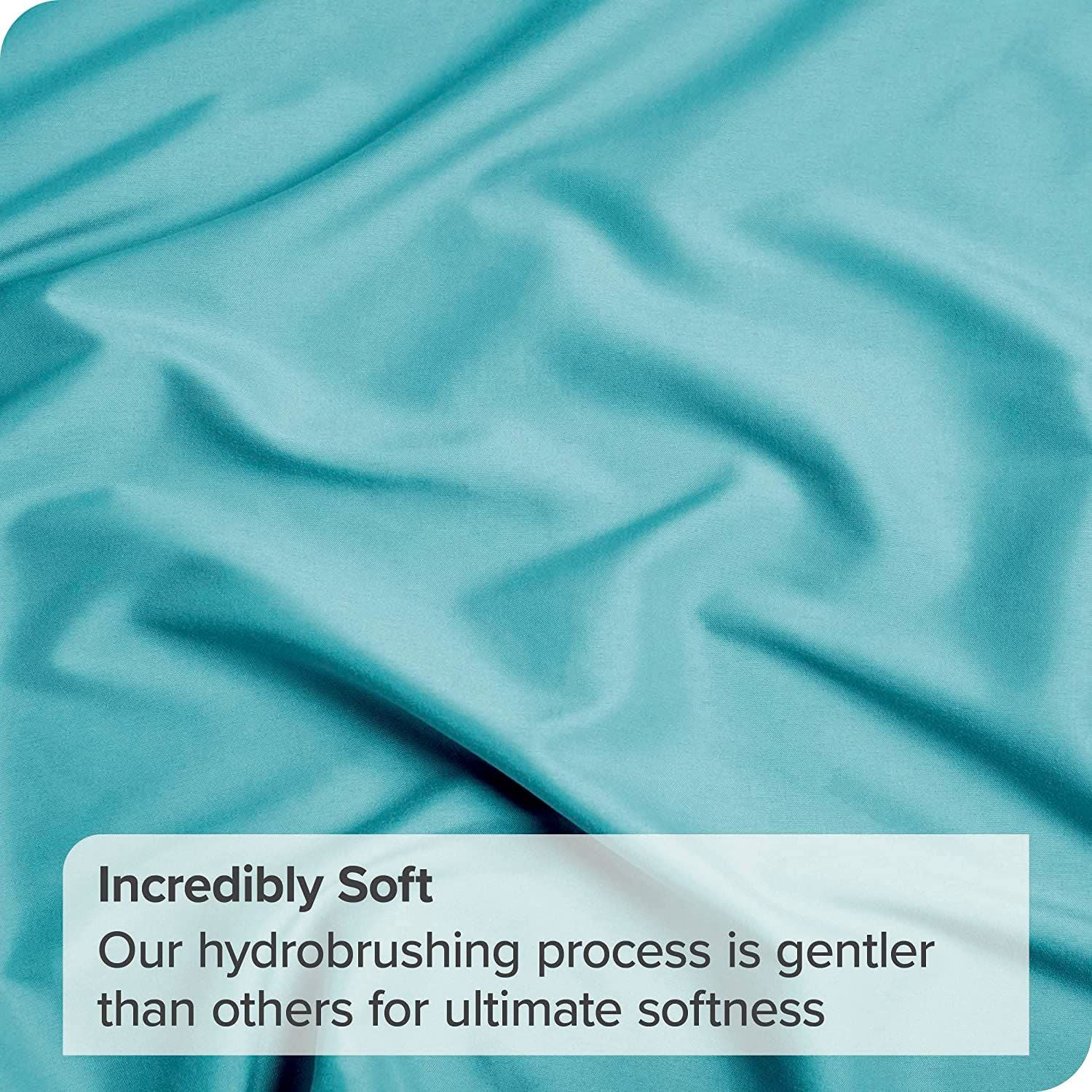 Hotel Quality Fitted Sheet - 1 Piece Fitted Sheet  -Breathable Bedding - Wrinkle, Fade, Stain Resistant- 16inch/40cm Deep Pocket Fitted Bed Sheet-Wrinkle and Fade Resistant,(Ice blue,Super King)