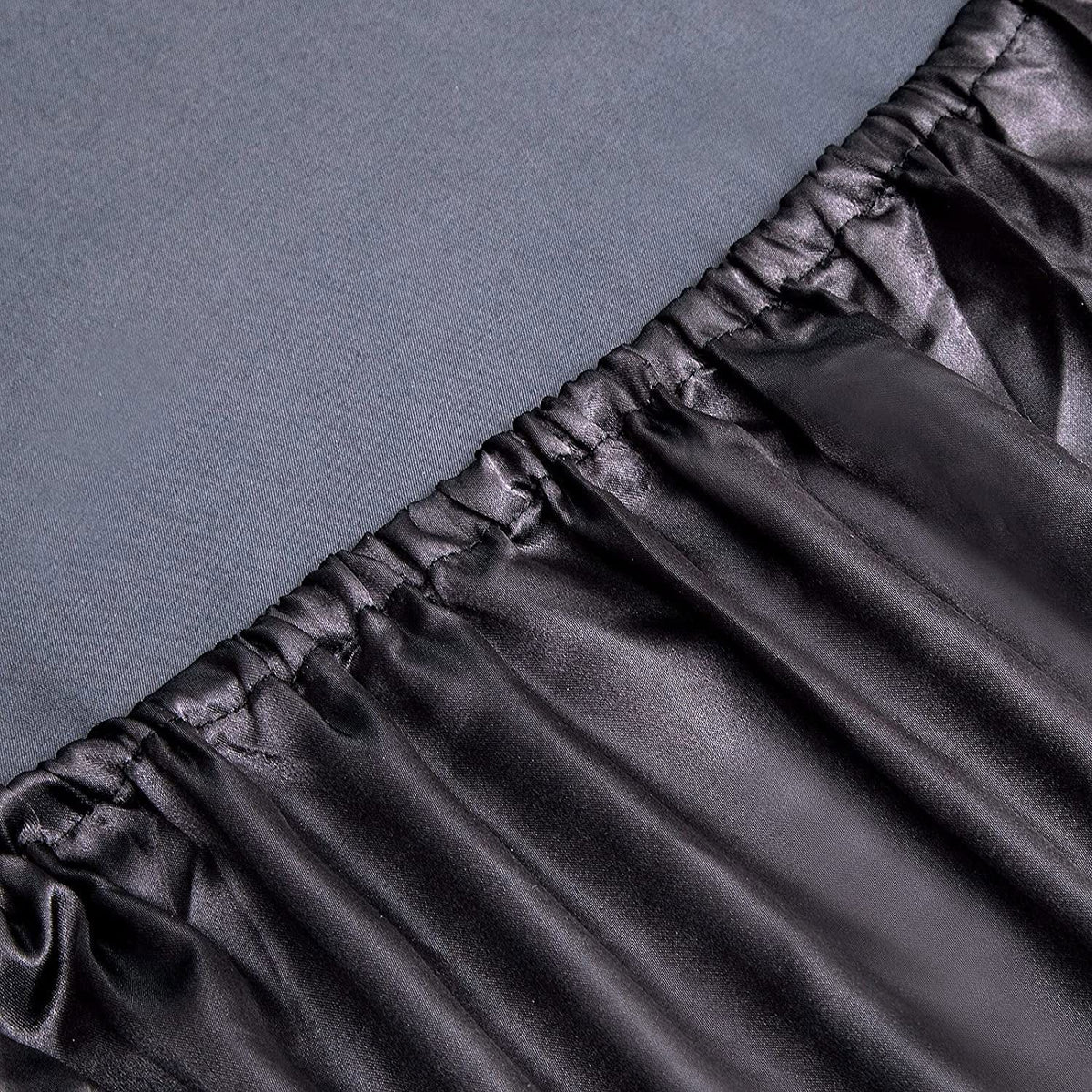Art Silk Satin Sheet Set Hotel 4 Pieces Fitted/Flat Sheet Bedding Set-Luxury Soft Silky Sheets for Hair and Skin, Similar to Silk Bed Sheets Set 4 Pieces(Queen,Black)