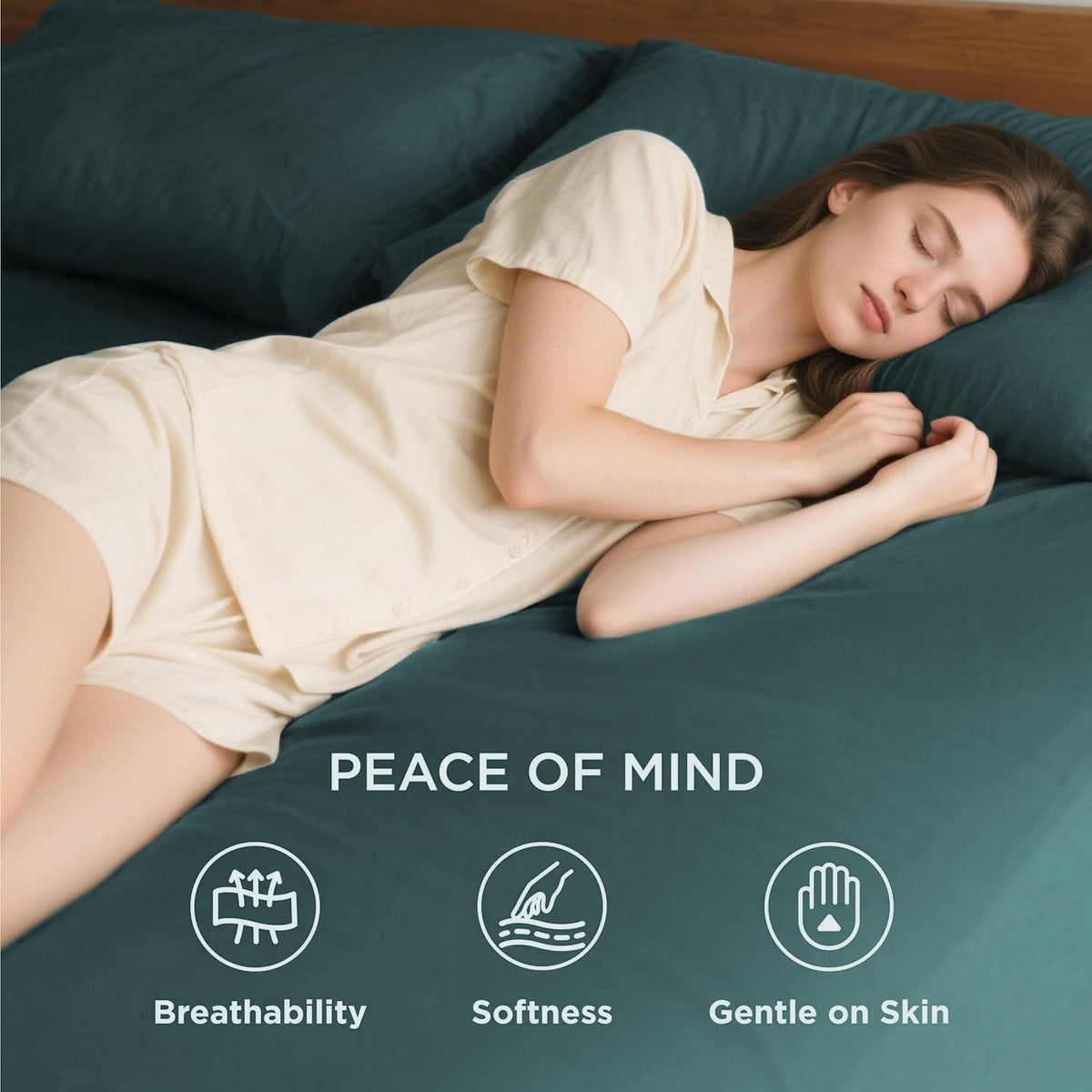 2000TC Hotel Quality Fitted Sheets - 2 Piece Fitted Sheets  -Breathable Bedding - Wrinkle, Fade, Stain Resistant- 16inch/40cm Deep Pocket Fitted Bed Sheets-Wrinkle and Fade Resistant,(Biscay blue,Queen)