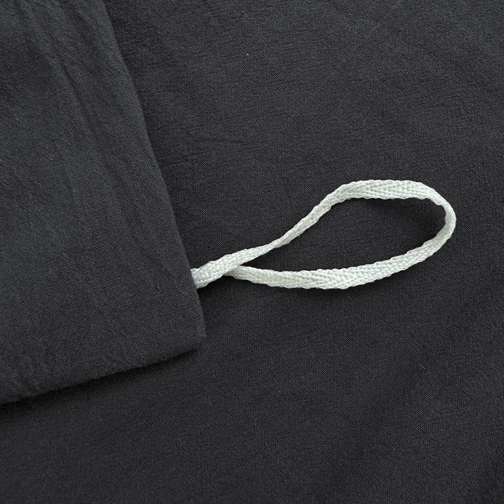 Hotel Soft Microfiber Duvet Cover Set-2000TC Quilt Cover Set & Pillowcases -1 Donna Cover Zipper Closure & 1 x Pillowcases-Breathable Bedding - Wrinkle, Fade, Stain Resistant(Black,King Single)