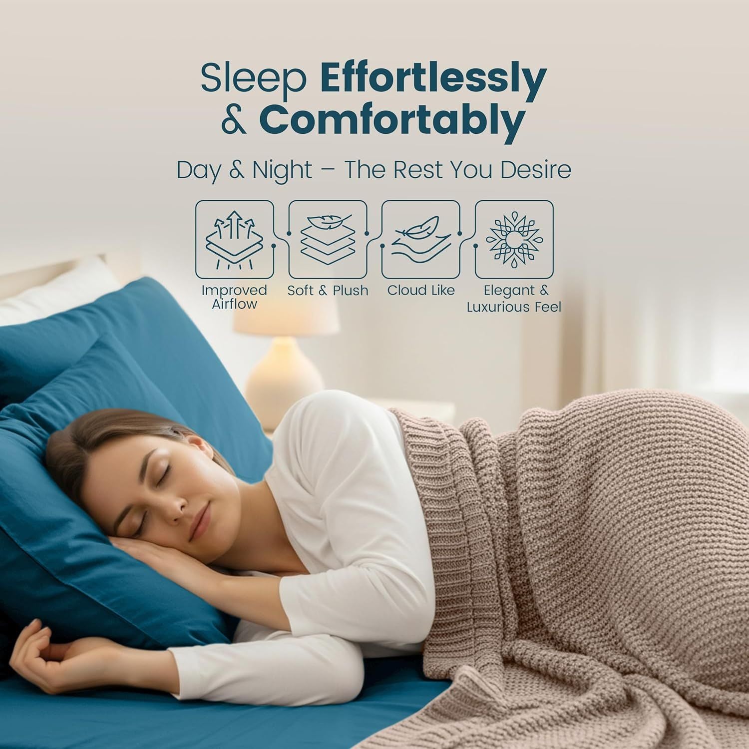 Hotel Quality Fitted Sheet - 1 Piece Fitted Sheet  -Breathable Bedding - Wrinkle, Fade, Stain Resistant- 16inch/40cm Deep Pocket Fitted Bed Sheet-Wrinkle and Fade Resistant,(Biscay blue,King Single)