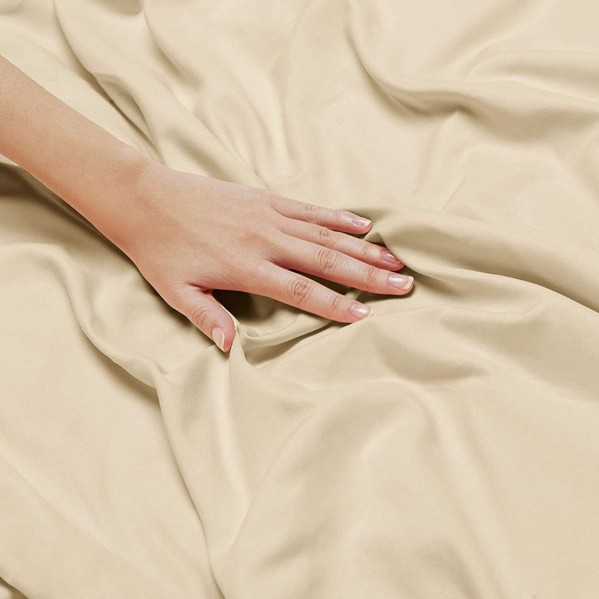 Elegant Comfort Premium Hotel Quality 1-Piece Double Flat Sheet, Luxury and Softest 2000 Thread Count Bedding Flat Sheet(Double,Cream White)