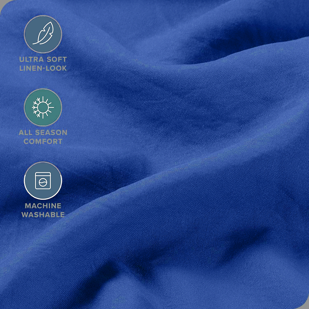 Hotel Quality Fitted Sheet - 1 Piece Fitted Sheet  -Breathable Bedding - Wrinkle, Fade, Stain Resistant- 16inch/40cm Deep Pocket Fitted Bed Sheet-Wrinkle and Fade Resistant,(Royal blue,King)