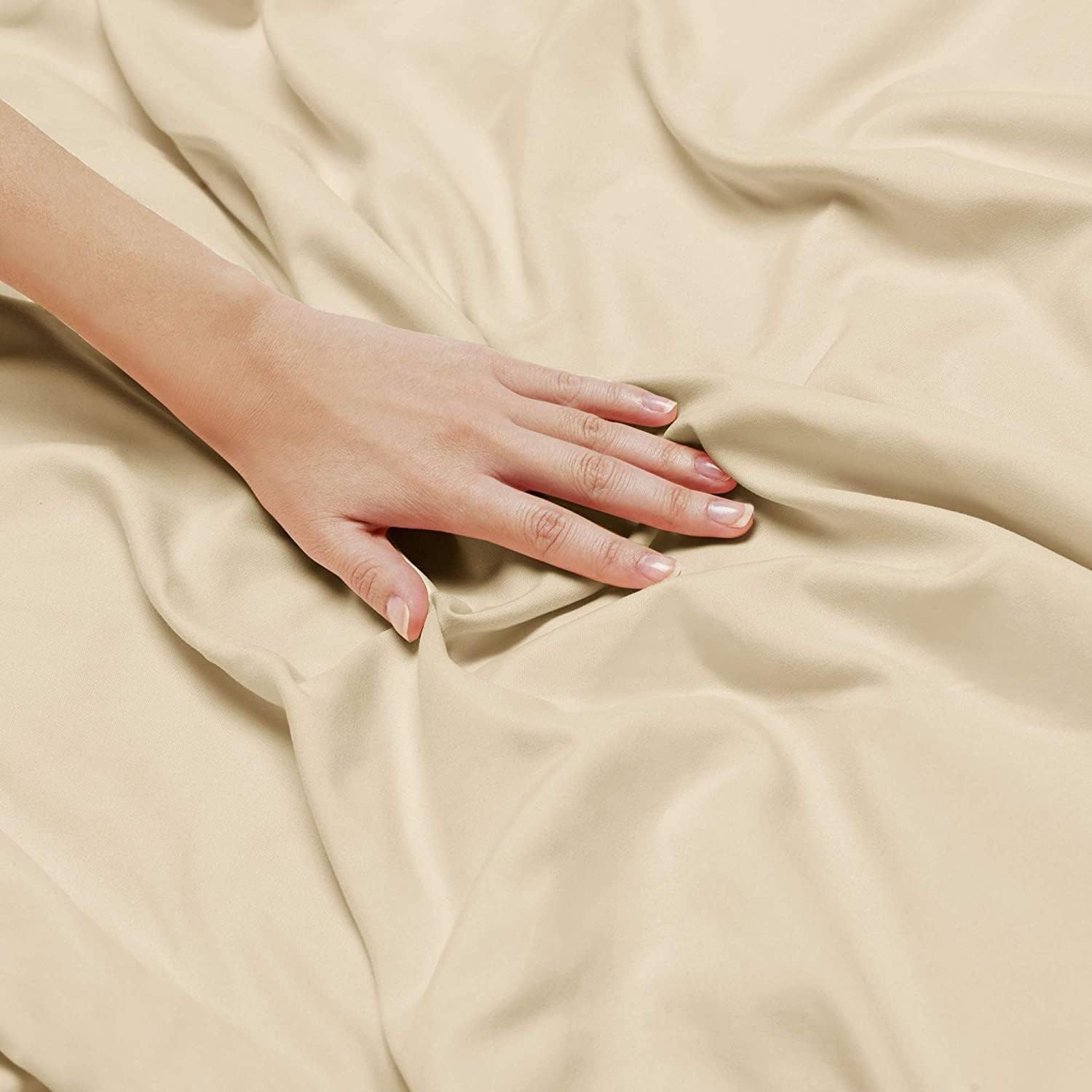 Elegant Comfort Premium Hotel Quality 1-Piece Queen Flat Sheet, Luxury and Softest 2000 Thread Count Bedding Flat Sheet(Queen,Cream White)