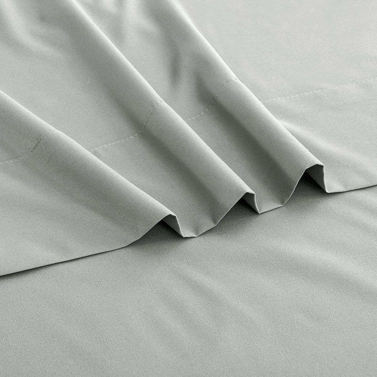 Elegant Comfort Premium Hotel Quality 1-Piece Queen Flat Sheet, Luxury and Softest 2000 Thread Count Bedding Flat Sheet(Queen,Silver-gray)
