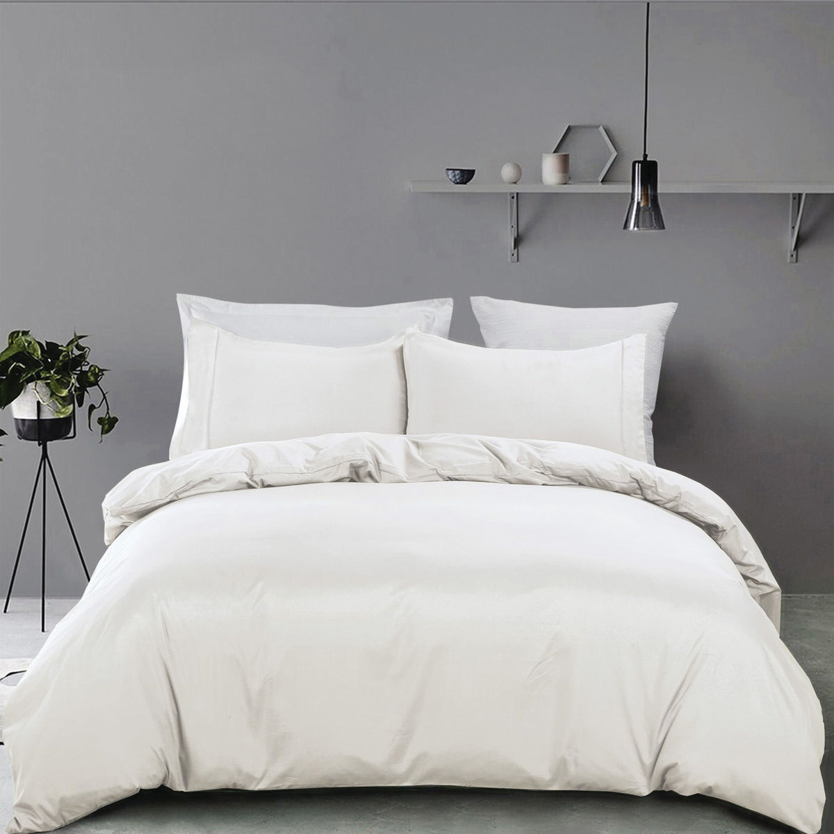 2 Piece Hotel Soft Microfiber Quilt Cover Set-2000TC Duvet/Donna Cover Set & Pillowcases -1 Quilt Cover Zipper Closure & 1 x Pillowcases-Breathable Bedding - Wrinkle, Fade, Stain Resistant(Raw white,Single)