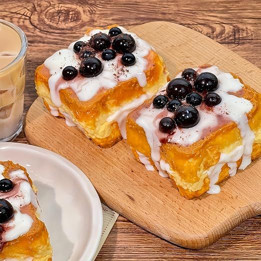 Creative Pearl Toast Slow-Rising Stress-Relieving Toy, Handmade,Soft Stress Relief Desktop Gadget for Office &amp; Home, Adult Hand Tension Relaxer, Fun Squeezing Toy