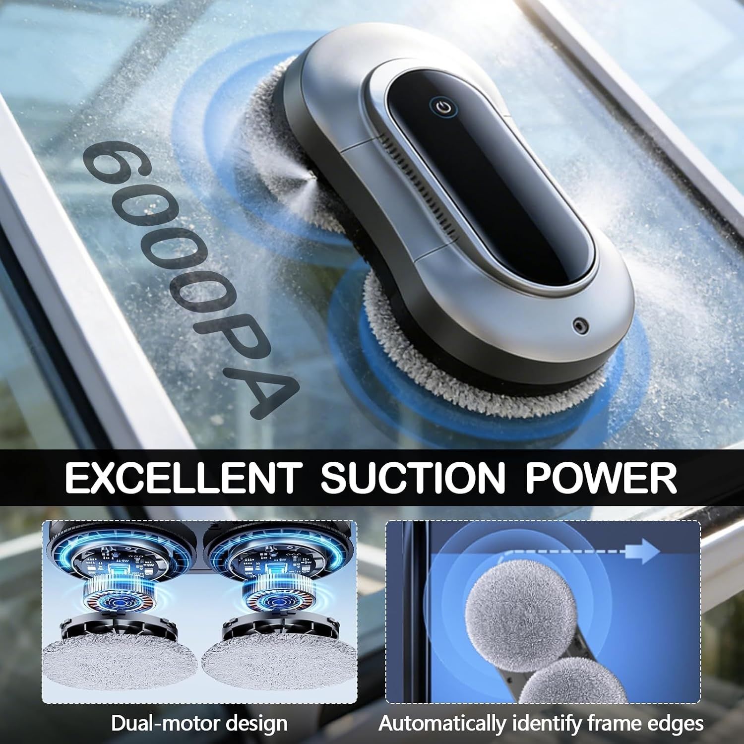 Robot Window Cleaner Automatic Water Spray Glass Cleaning Robot