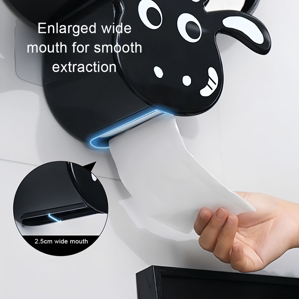 Creative Sheep Toilet Paper Holder, Wall-Mounted Metal Tissue Storage Rack, Punch-Free Easy Installation Paper Towel Holder, Funny Home Decor for Bathroom
