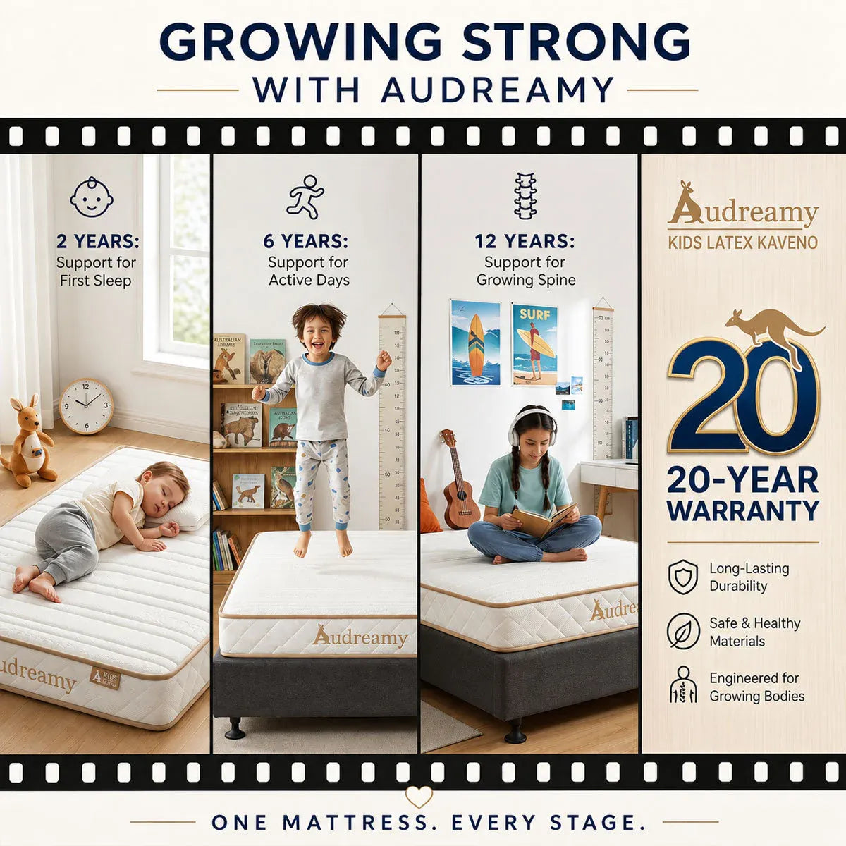 Audreamy Kaveno Kids Mattress Latex Single