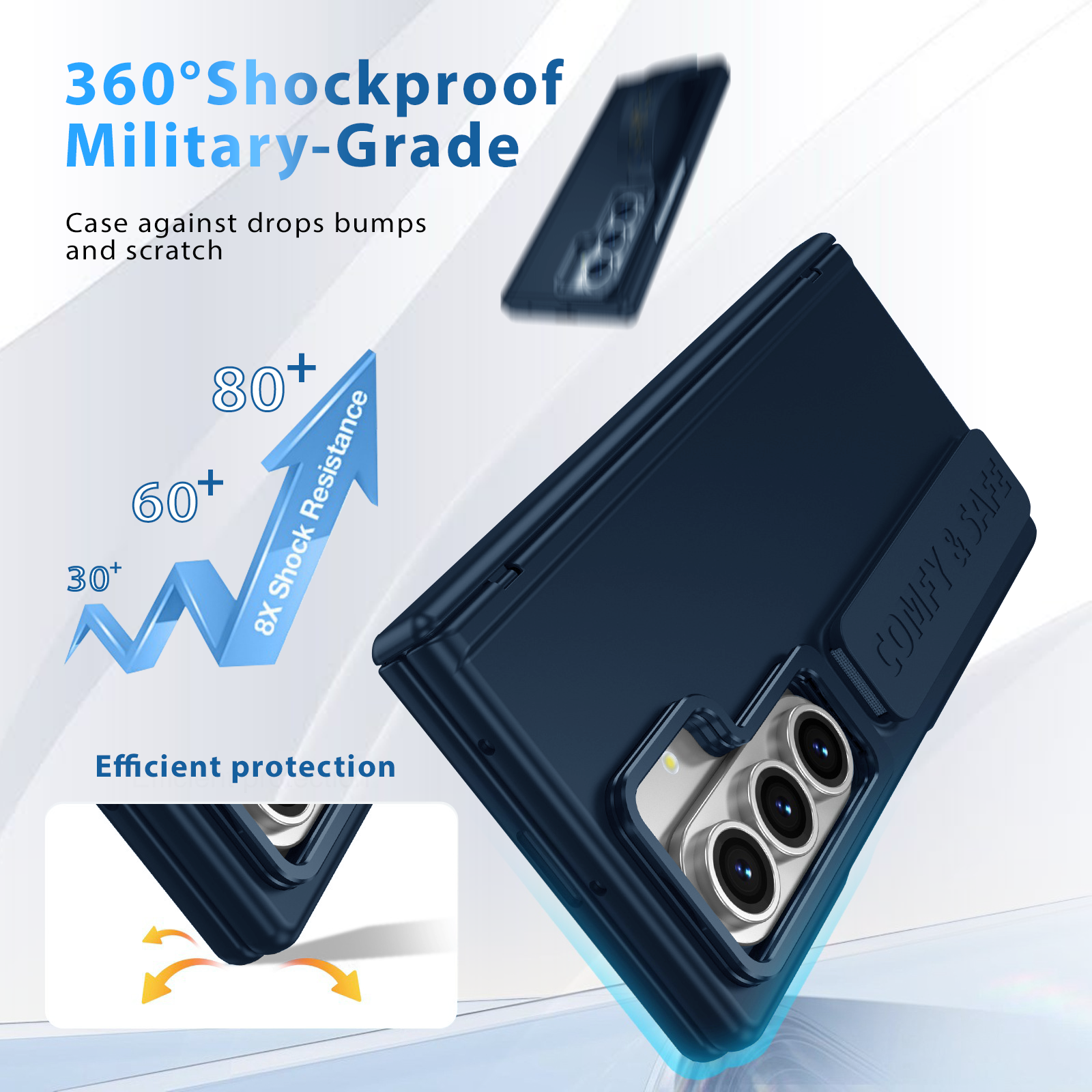 Compatible for Samsung Galaxy Z Fold 8 Ultra Case blue