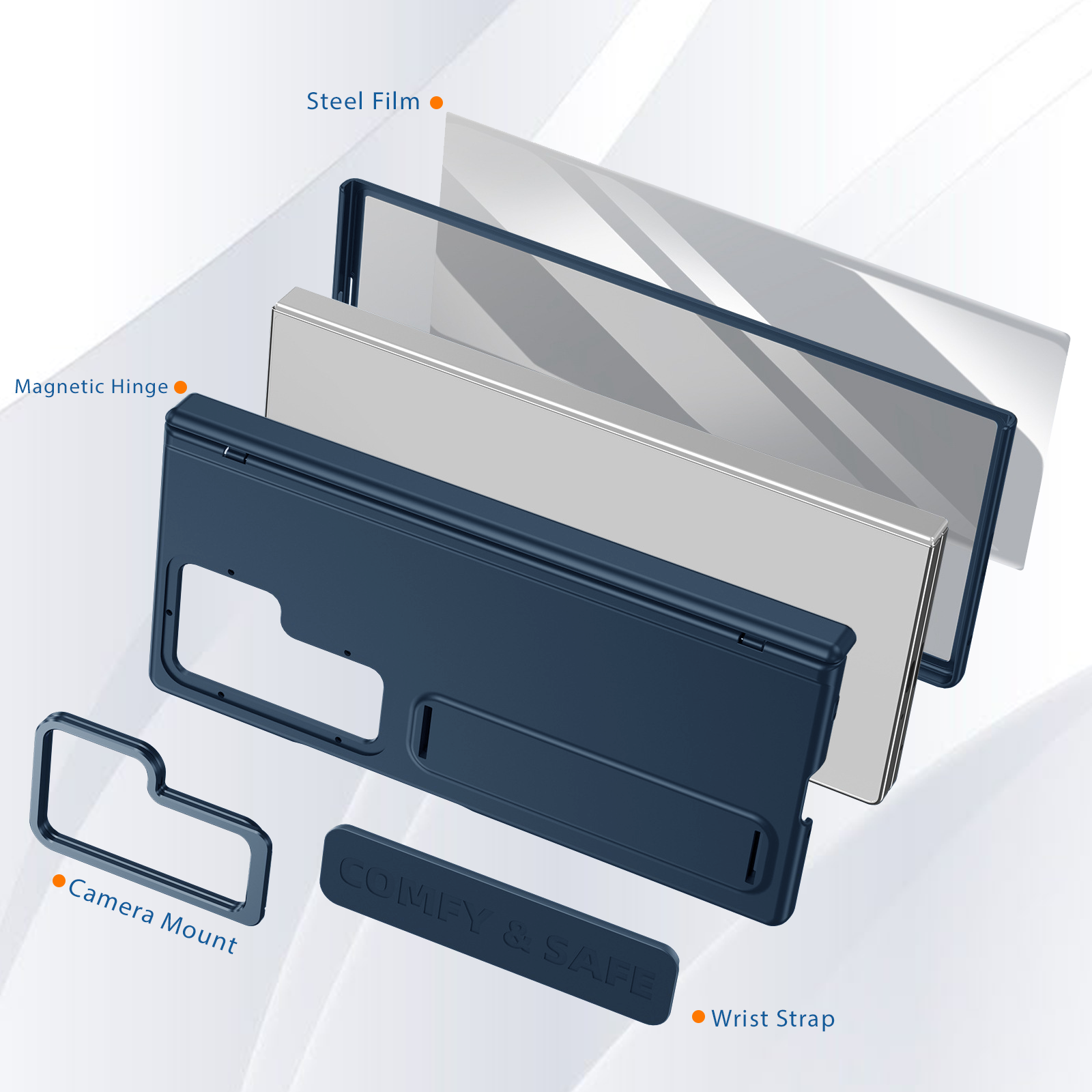 Compatible for Samsung Galaxy Z Fold 8 Ultra Case blue