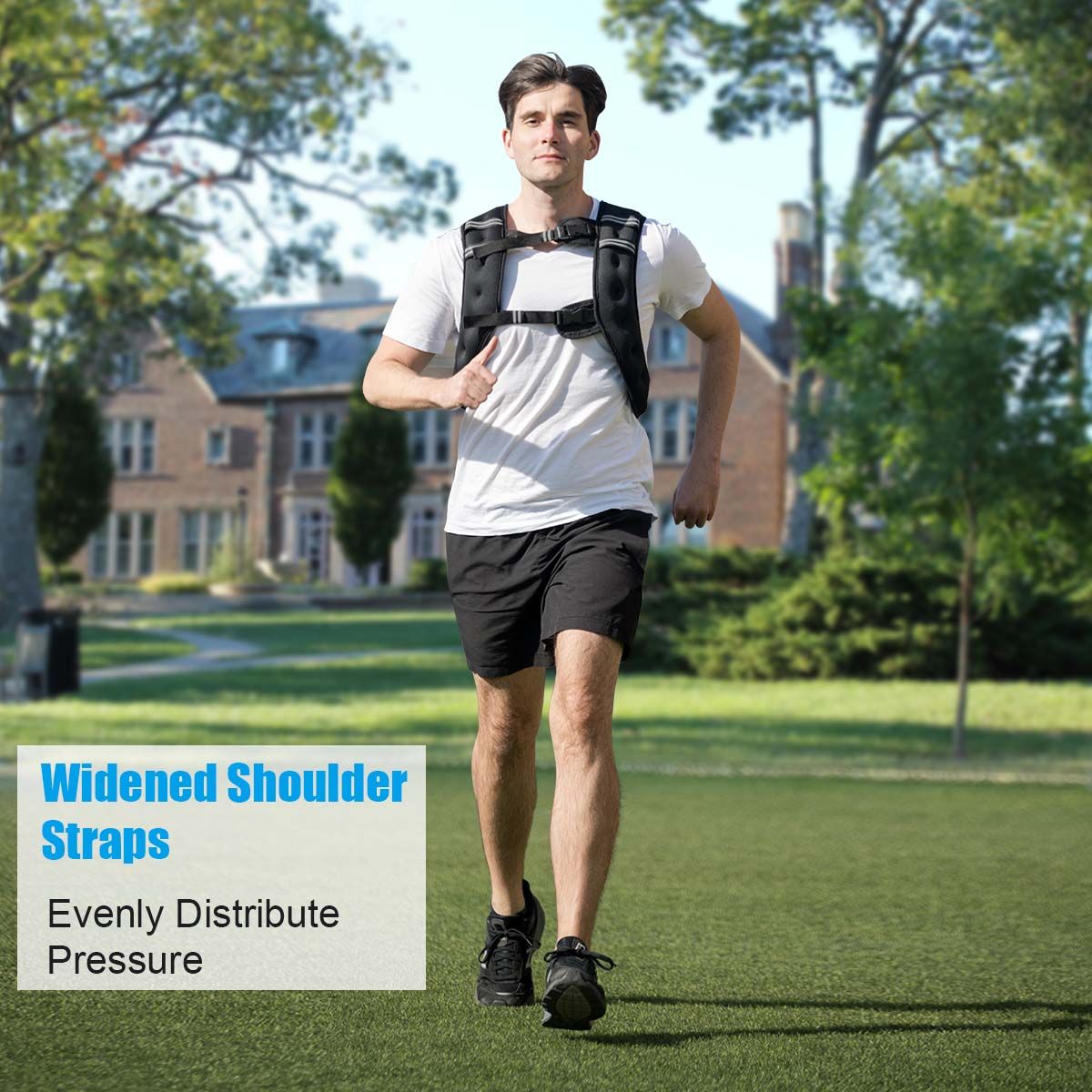 Weighted Vest With Mesh Pocket & Adjustable Buckle — 8kg / Black