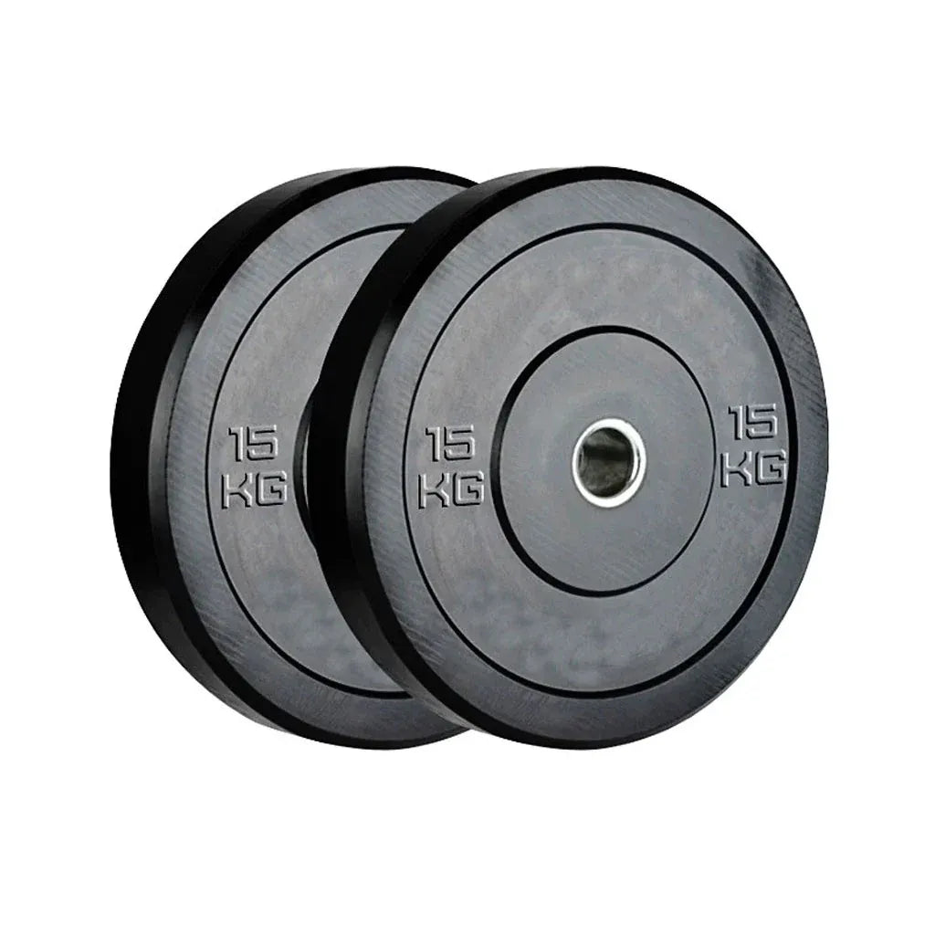 2 x 15kg Black Olympic Bumper Plate