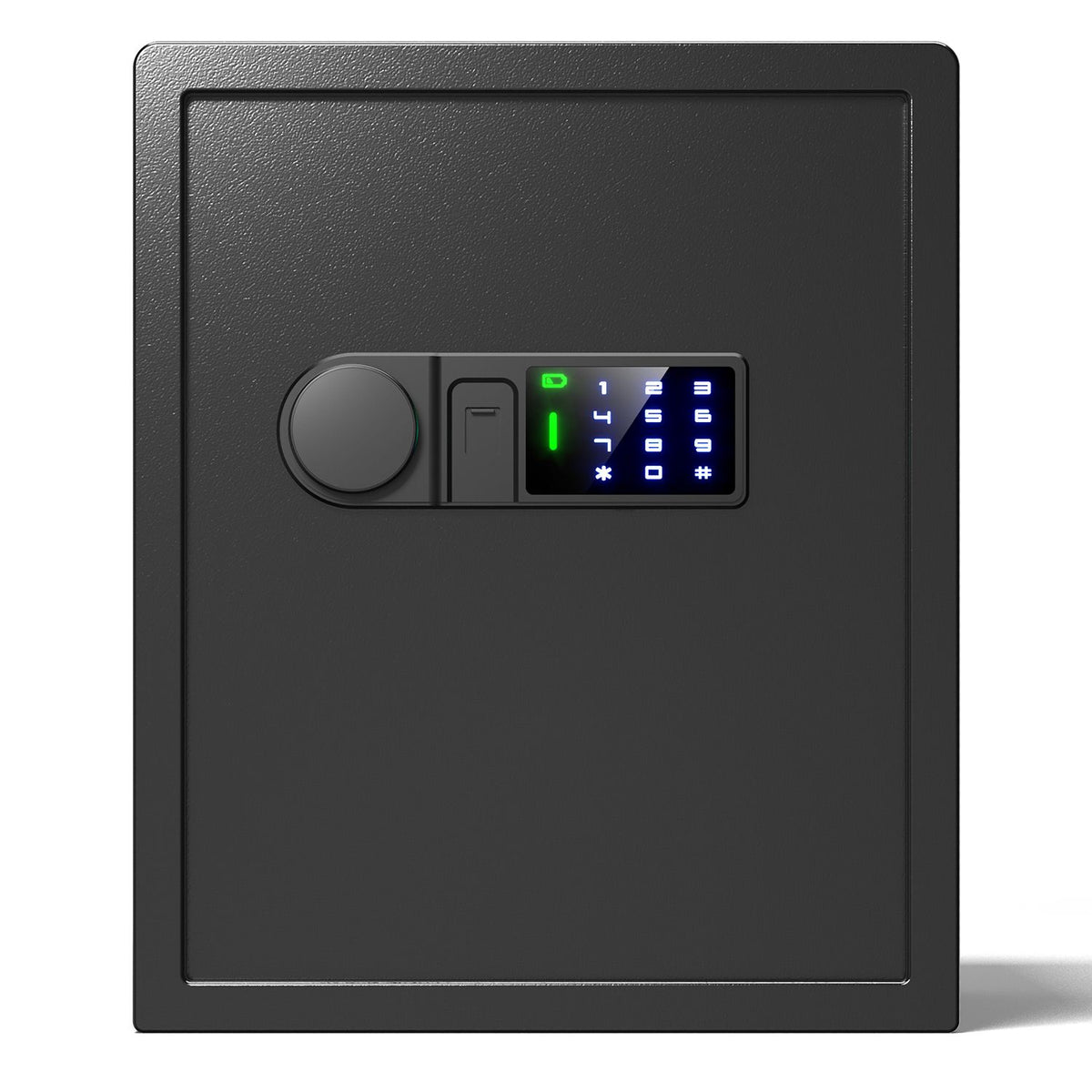 Wendlon Touch Screen Safe Box with Silent Mode, Backlit Keypad, LED Light, Anti-Rust & Anti-Theft, Home/Office, 1.69 Cubic Feet, 33×42×35 cm, Black