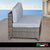Milano Decor 5 Piece Outdoor Sofa Set Rattan Oatmeal Black Patio Garden Lounge