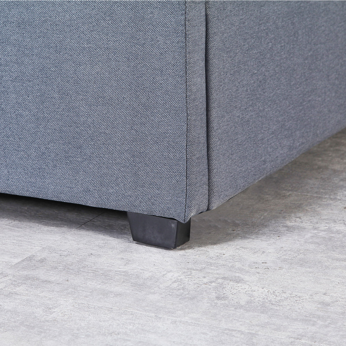 Milano Capri Luxury Gas Lift Bed Frame Base And Headboard With Storage - King Single - Grey