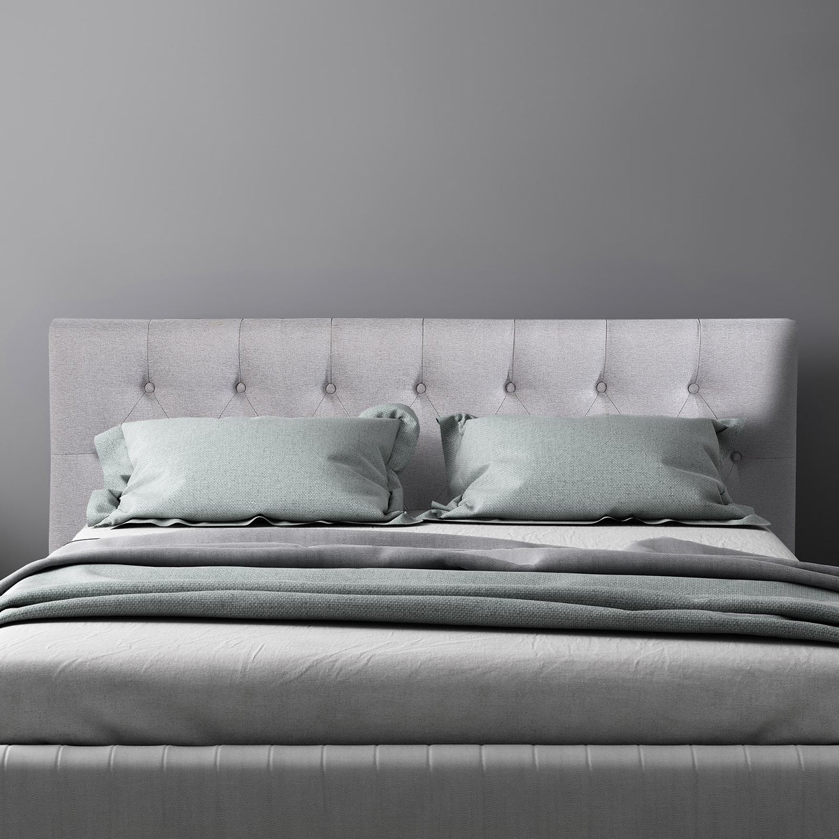 Milano Decor Yorkshire Tufted Bed Head Light Grey - King