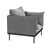 Casa Decor Camilla Luxury Upholstered 1 Seater Sofa Armchair Light Grey