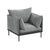 Casa Decor Camilla Luxury Upholstered 1 Seater Sofa Armchair Light Grey