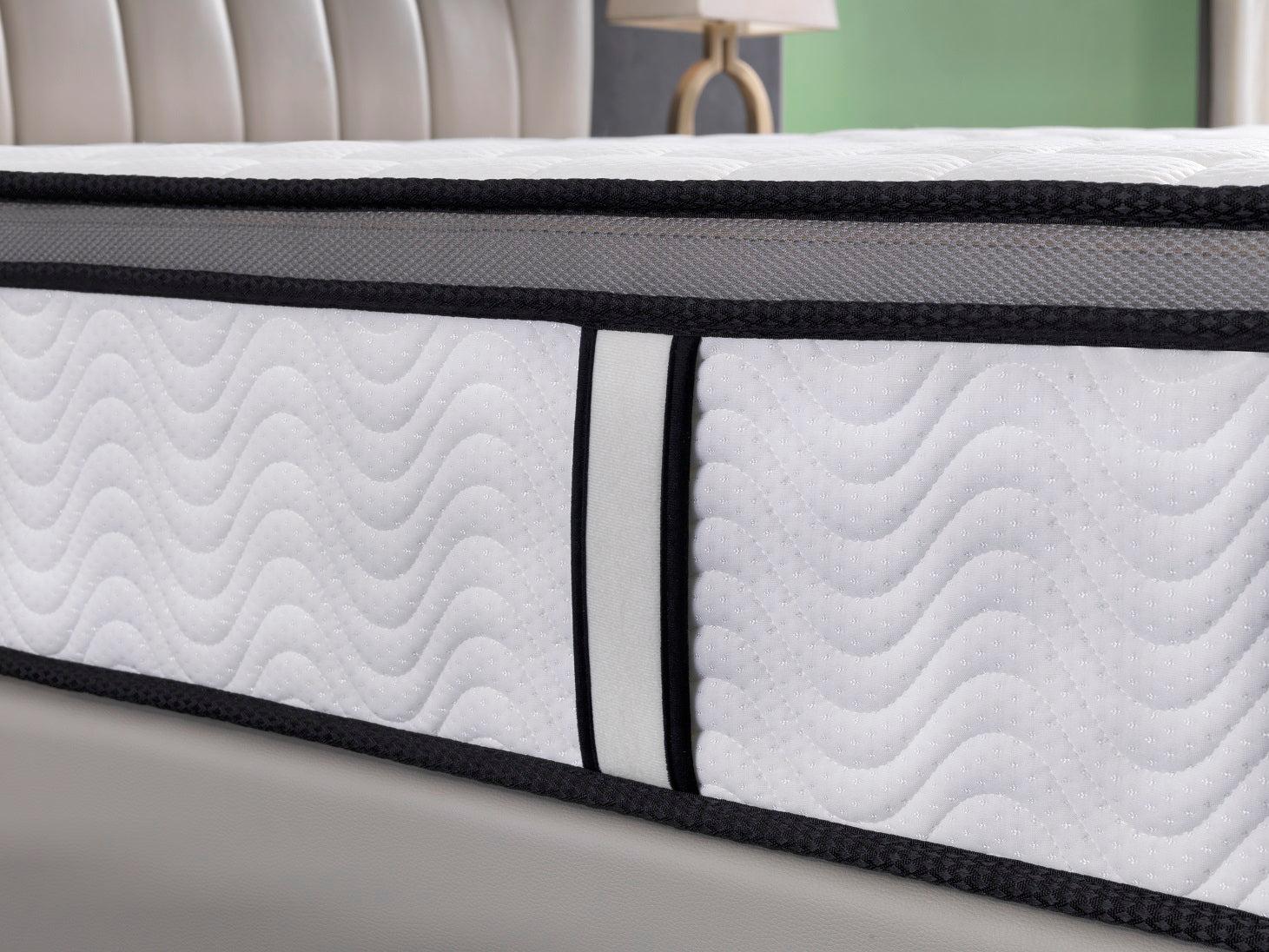 Ergopedic Mattress 5 Zone Latex Pocket Spring Mattress In A Box 30cm - King Single - White  Grey  Black