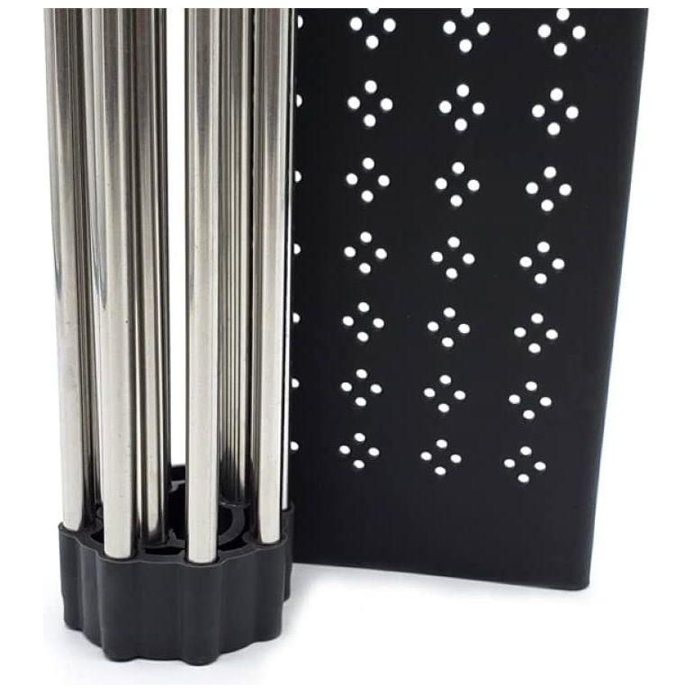 2 Pack Large Stainless Steel Roll Up Dish Drying Rack with Utensil Holder for Home Kitchen