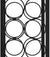 Wine Rack Countertop Wooden & Metal Holder for 6 Bottles & 2 Glasses