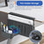 Under Desk Side Laptop Holder Storage with No Drill Cable Management Tray and Pen Storage for Office and Home