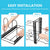 CARLA HOME Adjustable 8-Tier Pan Rack Pot Organizer for Kitchen Cabinet