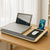 CARLA HOME Oversized Portable Lap Desk with Cushion,Mouse Pad, Tablet and Phone Holder which Fits Up to 17 Inch Laptops for Bed or Sofa (Brown)