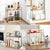 CARLA HOME 2-Tier Wooden Coffee Station Rack Organizer for Coffee Bar, Condiments, Syrups, Storage Jars & Spice Storage Shelf