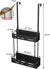 CARLA HOME Over the Door 2-tier Shower Caddy Organizer Shelf with Hooks for Bathroom