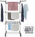 CARLA HOME Folding Clothes Drying Rack with Wheels and Adjustable Side Wings for Laundry Rack and Clothes Storage (Upgraded Model)