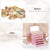 CARLA HOME 6-Layer Large Jewelry Box for Women withDrawers, Mirror, Lock, Necklace Hooks & Side Compartments for Rings, Earrings, Bracelets, Gifts (Pink)