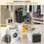 CARLA HOME 2 pack Toilet Paper Storage Basket Holds Up to 12 Rolls with Bamboo Lid and Handle for RV Closet (Black)