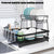 CARLA HOME 2-Tier Dish Drying Rack for Kitchen Counter with Drainboard, Utensil Holder, Cup Rack & Cutlery Organizer