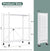 CARLA HOME 3-Tier Foldable Storage Shelf with Wheels for Kitchen, Garage, Pantry or Basement (White)