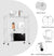 CARLA HOME 3-Tier Foldable Storage Shelf with Wheels for Kitchen, Garage, Pantry or Basement (White)