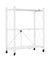 CARLA HOME 3-Tier Foldable Storage Shelf with Wheels for Kitchen, Garage, Pantry or Basement (White)