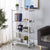 CARLA HOME 4-Tier Foldable Storage Shelf with Wheels for Kitchen, Garage, Pantry or Basement (White)