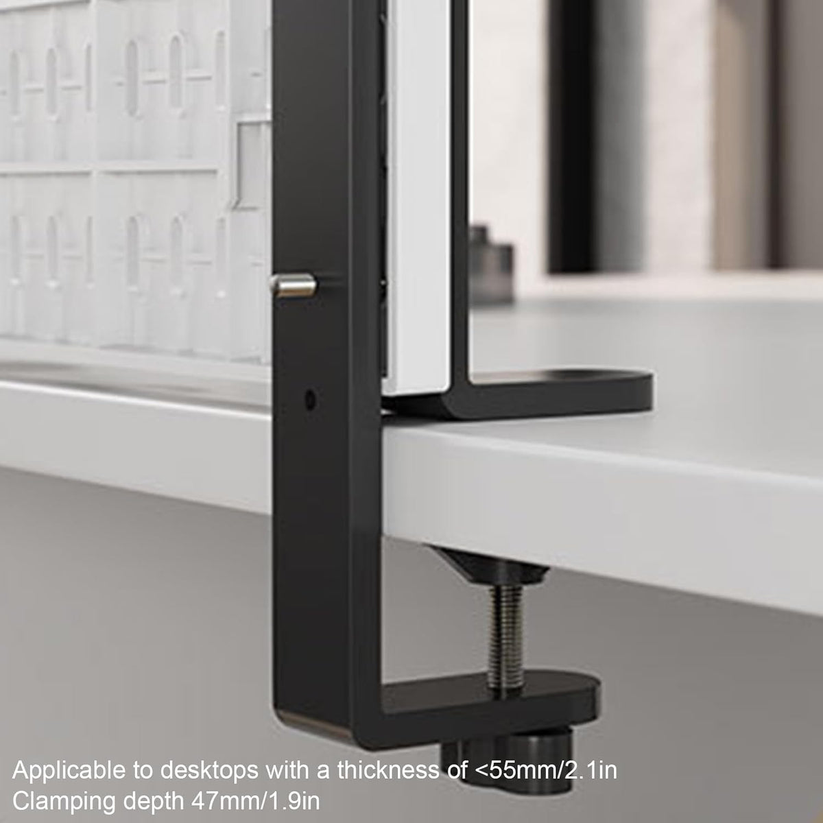 CARLA HOME Desk Pegboard Organizer Kit  with Hooks, Tray & Mount Ideal for Office, Gaming Setup & Home Workspace Organization (Black)