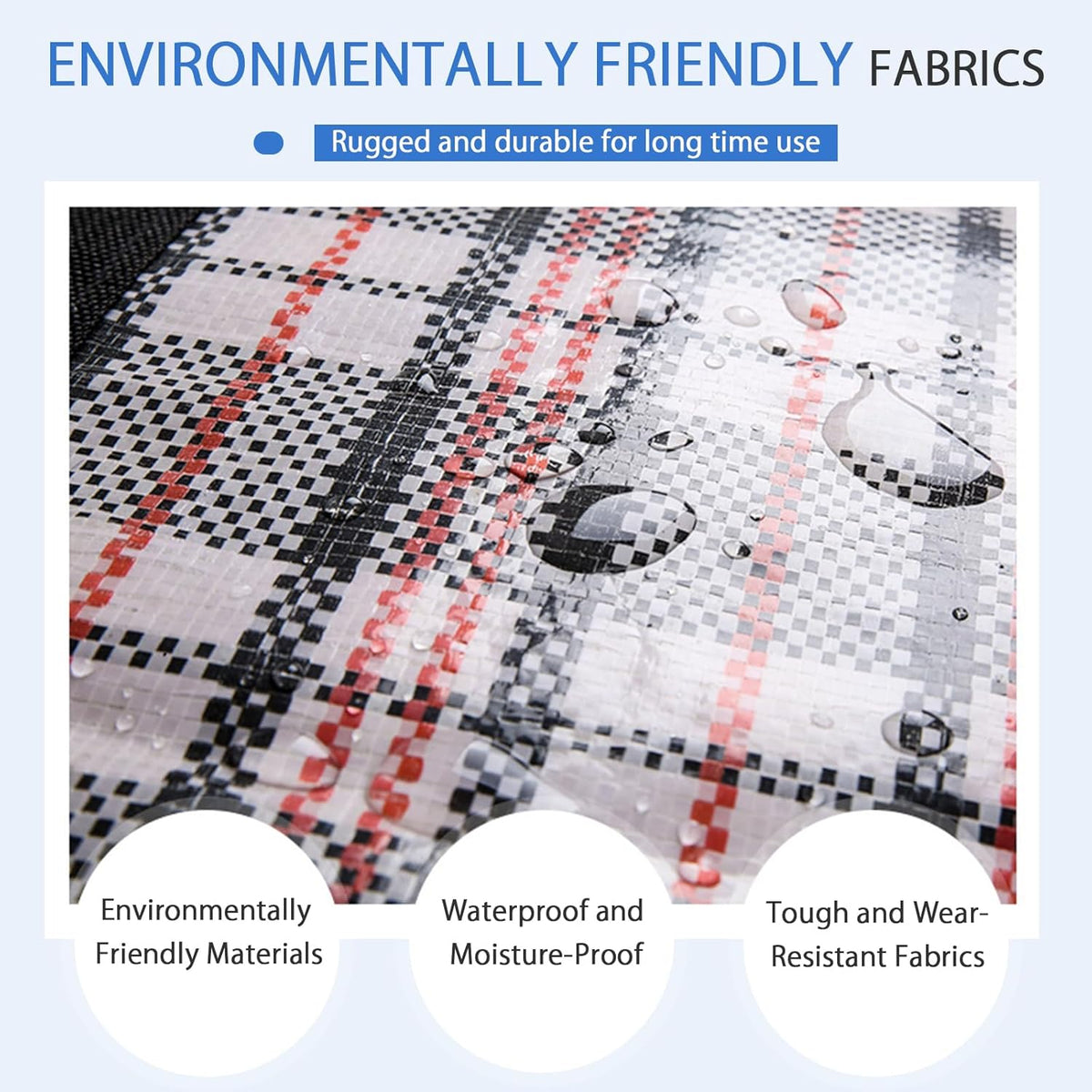 CARLA HOME 6 Pack Large Moving Storage Bags with Zipper & Handles for Clothes, Bedding, Blankets, Dorm & Travel (80x55x25cm)