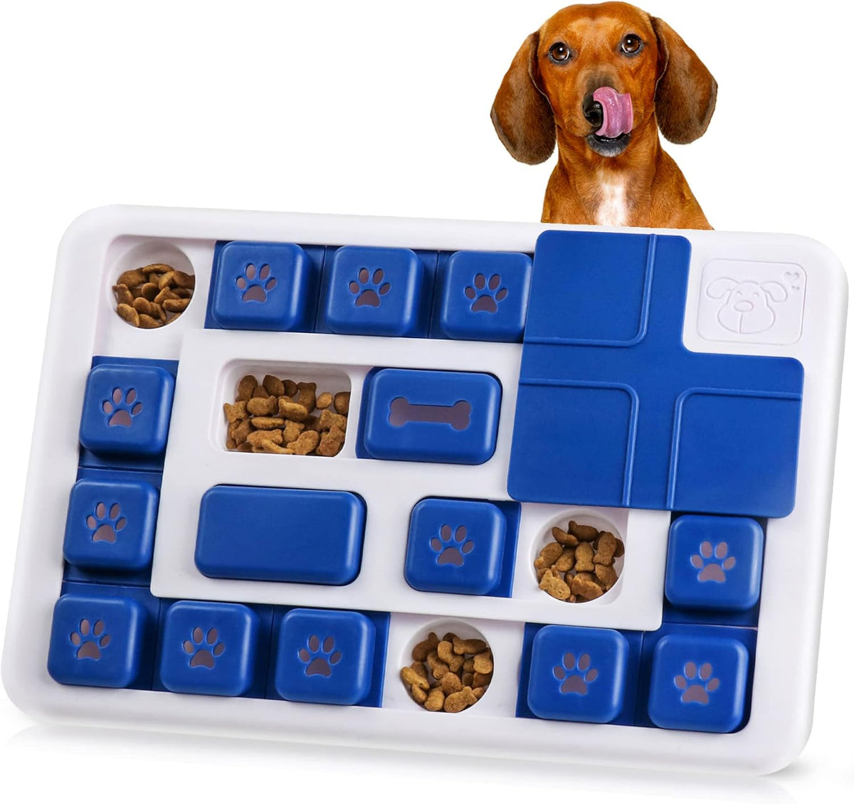 CARLA HOME Interactive Dog Puzzle Toy Slow Feeder Treat Dispenser for Dogs &amp; Cats