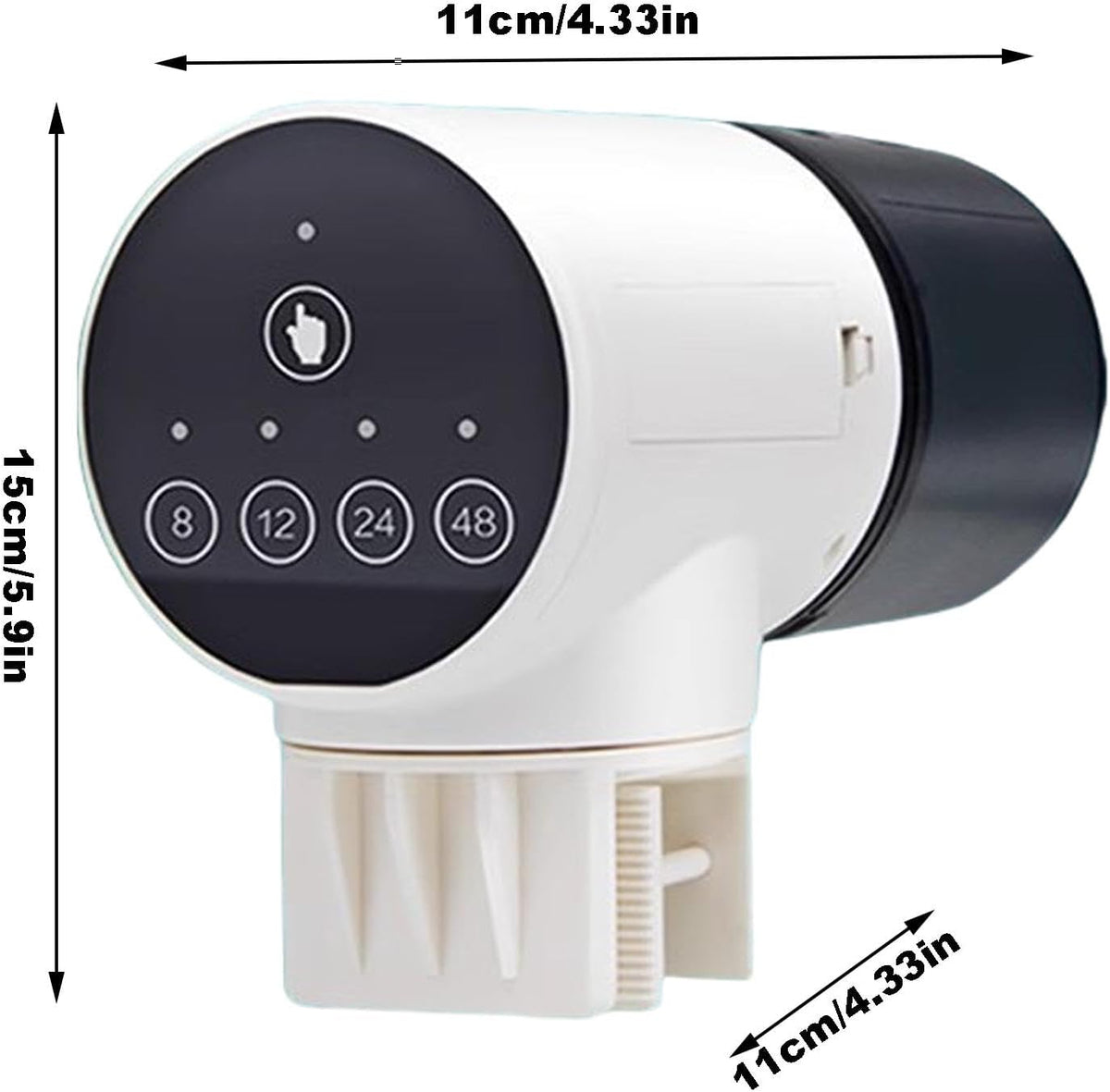 CARLA HOME Automatic Fish Feeder with Timer, Moistureproof Dispenser & Rechargeable Feeding for Aquarium or Tank