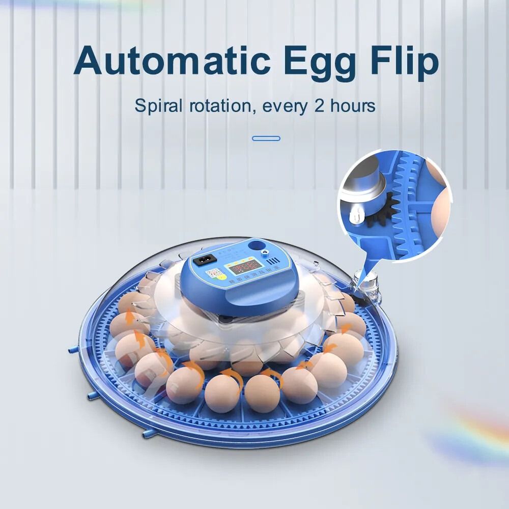 CARLA HOME 52 Egg Incubator with Automatic Turning, LED Display, Humidity & Temperature Control, Auto Water System & Built-in Egg Candler for Chicken, Duck, Quail, Goose